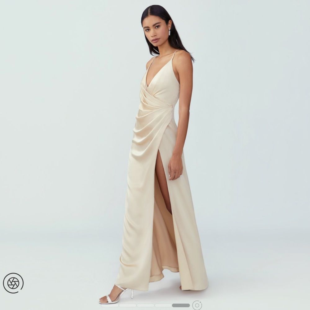 Zaria wrap dress- champagne